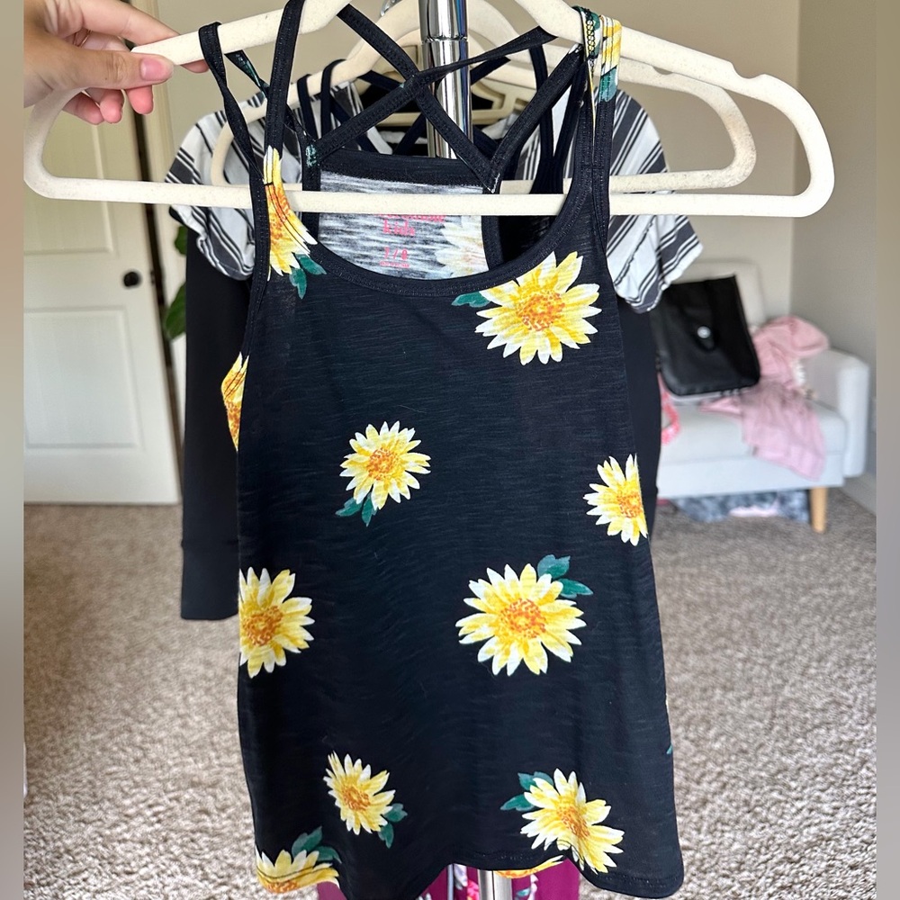 Abercrombie Kids Girls Floral Strappy Tank Top